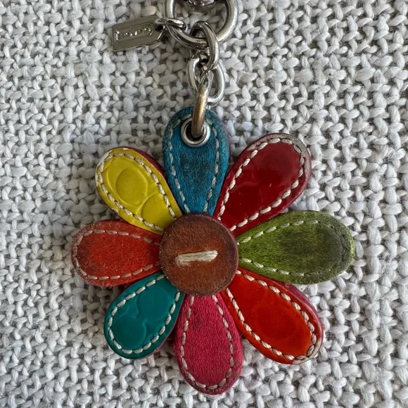 Coach Flower Bag Charm Keychain - Picture 3 of 4